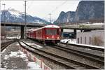 Dienstzug mit Steuerwagen 1711 und Be 4/4 511 auf dem Weg nach Chur in Untervaz-Trimmis.