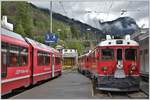 ABe 8/12 3508, sowie die ABe 4/4 III 54  Hakone  und 56  Corviglia  in Poschiavo.