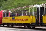 Zweiachsiger Aussichtswagen B 2093 mit deutscher Beschriftung, aufgenommen am 12.07.2007 