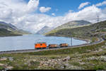 Fotofahrt mit dem RhB De 2/2 151 auf dem Berninapass am 13. August 2020.