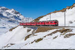 RhB ABe 4/4 III 55 & 53 / Ospizio Bernina, 13. Februar 2022<br>
Regio St. Moritz - Tirano