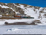 BC Ge 4/4 81 / Ospizio Bernina, 13. Februar 2022<br>
Extrazug Stablini - Bernina Lagalb