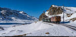 BC Ge 4/4 81 / Ospizio Bernina, 13. Februar 2022<br>
Extrazug Bernina Lagalb - Alp Grüm