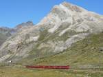 RhB -  Triebwagen ABe 4/4 54 + ABe 4/4  mit Personenzug unterwegs nach St.Moritz