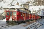 Die ABe 4/4 II 43+41 am R 1613 St. Moritz-Tirano in Alp Grm am 28.12.07