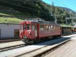 Berninabahn,Triebwagen ABe4/4 I No.35 beim Rangieren in Poschiavo,23.07.01