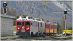 R1637 mit ABe 4/4 III 51 und 54 trifft in Pontresina ein.