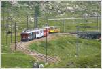R1656 mit ABe 4/4 III 52  Brusio  und 51  Poschiavo  kurz vor der Station Bernina Lagalb.
