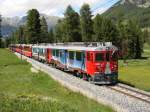 ABe 4/4 III 53 und 56 zwischen Punt Muragl Staz und Pontresina - 19-06-2011