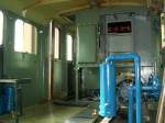 Innenraum vom Bernina Krokodil No.182.Hier muss noch einiges gemacht werden.Poschiavo 10.06.06