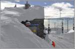 Dei Station Ospizio Bernina versinkt langsam in den Schneemassen.