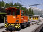 Tm 2/2 113 der RhB wartet in Pontresina auf neue Aufgaben; 09.06.2014
