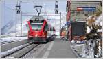 Regio 1625 mit ABe 8/12 3502 kurz in Ospizio Bernina.