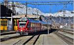 R1629 mit ABe 8/12 3501 von St.Moritz nach Poschiavo trifft in Pontresina ein.
