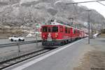 ABe 4/4''' 54 ''Hakone'' und 56 ''Corviglia'' am 18.4.2017 in Bernina Diavolezza