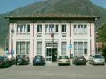 Der RhB Bahnhof in Tirano/Italien.Endstation der Berninabahn.Tirano 10.05.07  