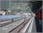 Whrend einer gut zweimonatigen Totalsperre diesen Frhling, wurde die ganze Gleisanlage in Tirano umgebaut.