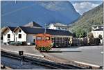 Tm 2/2 22 ist für den Verschub der Langholzwagen in Tirano zuständig.