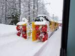 RhB Berninabahn__Schneeschleuder am Bernina im Einsatz.__26-02-2024