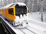 RhB Berninabahn__Schneeschleuder am Bernina im Einsatz.__26-02-2024