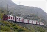 Gem 4/4 802  Murmeltier  und ABe 4/4 46 ziehen den R1638 aus Tirano Richtung Ospizio Bernina. (10.09.2008)