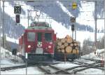 R1633 nach Poschiavo mit ABe 4/4 II 48 und 49 an der Spitze kommt aus St.Moritz. (02.03.2009)