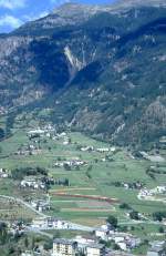 RhB REGIONALZUG 431 von St.Moritz nach Tirano am 29.08.1993 oberhalb Brusio mit Triebwagen ABe 4/4II 4 - ABe 4/4II 47 - AB - B - B - B - B.