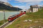 ABe 4/4 II 43+47 der RhB mit R 1621 in Ospizio Bernina (08.08.2010)