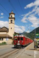 ABe 4/4 II 43+47 der RhB mit R 1621 in Le Prese (08.08.2010)