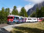 RhB - Triebwagen ABe 4/4 52 und ABe 4/4 51 unterwegs am 16.09.2010