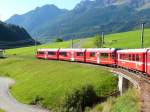 RhB - Triebwagen ABe 8/12 3504 unterwegs nach Posciavo - Tirano am 15.09.2010