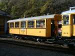 Berninabahn,Hist.III Kl.Wagen C114 (1910)An diesem Tag,das erste Mal in Betrieb,am 27.10.01in Poschiavo