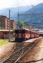 Triebwagen ABe 4/4 54 in Tirano 15-7-1999