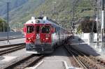 Einfahrt des Bernina Express in Tirano/It.13.10.11