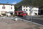 Regio aus St.Moritz auf der Piazza Basilica in Tirano.Noch wenige 100m dann ist die Endstation in Tirano/It.erreicht.Sehr sehenswert die Wallfahrtskirche  Madonna di Tirano (16.Jahrh.)auf diesem