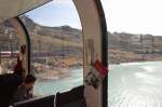 Blick aus dem Bernina Express beim Lago Bianco auf dem Berninapass.12.10.11