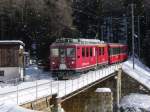 RhB Berninabahn ABe 4/4 46 einfahrt in Morteratsch am 11.01.03