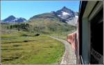 Unterwegs im R1625 auf der Alp Bondo Richtung Berninapass.