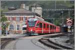 Am Sonntag morgen um 08.50 Uhr kommt R1613 als erster Zug von St.Moritz nach Alp Grm.