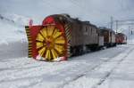 Xrotd 9213 gnnt sich am 23.02.2013 eine wohlverdiente Pause (Ospizio Bernina).