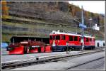 Spurpflug xk9144 und ABe 4/4 III 54  Hakone  in Poschiavo.