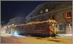 Gem 4/4 801 und Xrot 95404 beim  Boxenstop  in Ospizio Bernina.