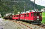 ABe 4/4 44 mit GmP 4435 St. Moritz - Tirano in Brusio (25. August 1993).