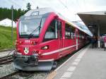 ABe 8/12 3514 als R 1613 (St. Moritz - Tirano) am 24.7.2014 beim Halt in Pontresina.