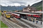 UNESCO Welterbetag bei der RhB. Voller Bahnhof Pontresina. (12.06.2016)