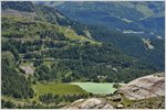 BerninaExpress 951 verlässt soeben die Station Alp Grüm. (18.07.2016)