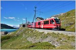 R1637 mit ABe 8/12 3508 verässt Ospizio Bernina Richtung Tirano. (06.09.2016)