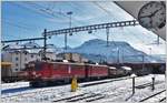 Ge 4/4 I 602  Bernina  und 603  Badus  in Samedan.