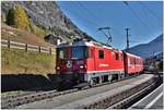 RE1323 nach St.Moritz mit Ge 4/4 II 625  Küblis  in S-chanf.
