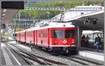Be 4/4 515 Pendel als Ersatzzug nach Pontresina für den verspäteten RE1129 ab Chur.